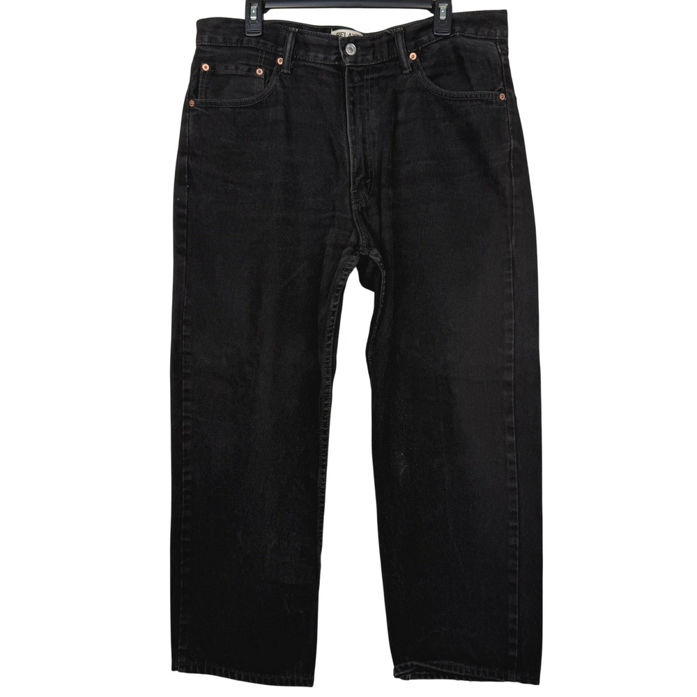 Levi's 550 Relaxed Fit Jeans Mens 36x29 (Actual 27) Cotton Tapered Denim Black